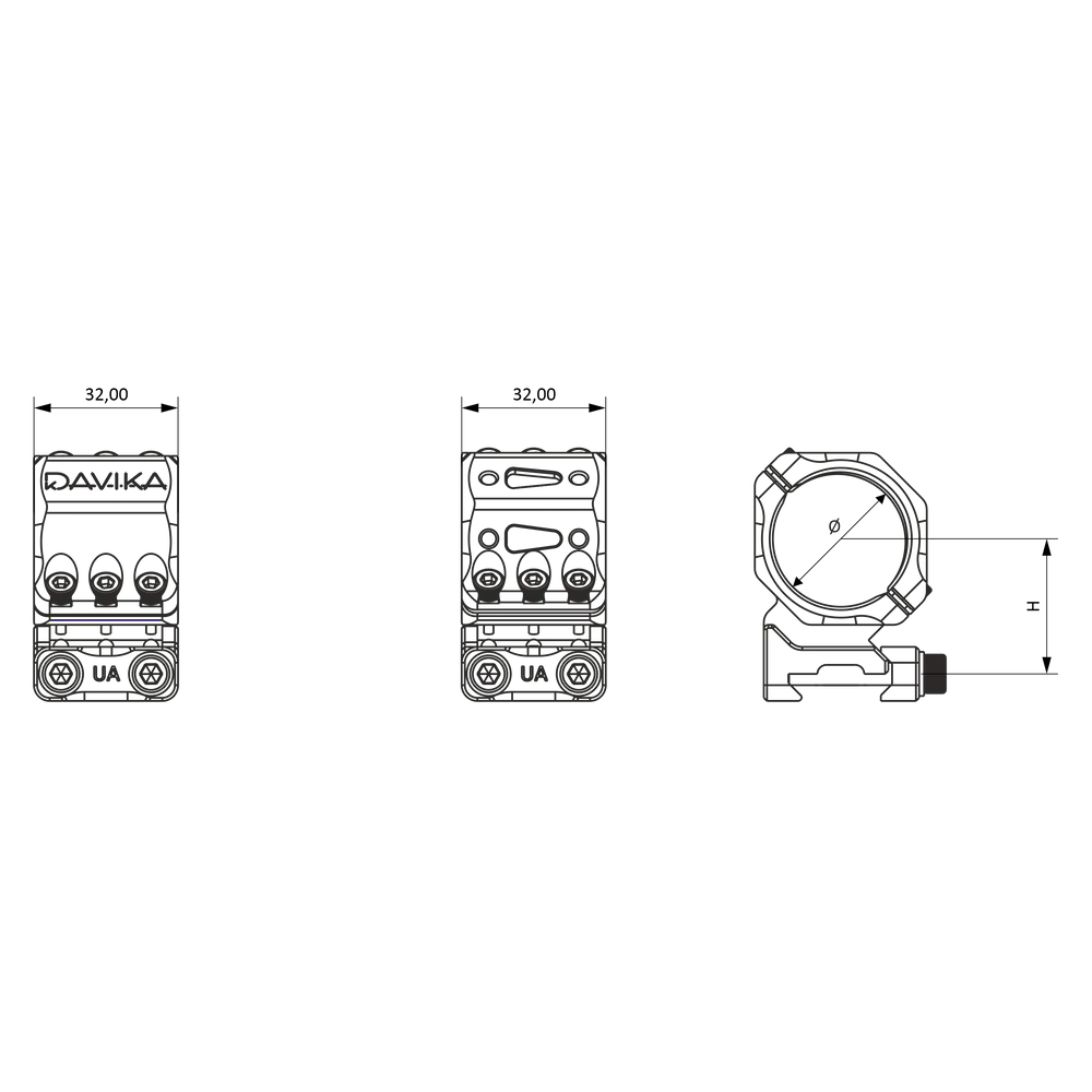 Anneaux de lunette 30 mm | Base rail Picatinny
