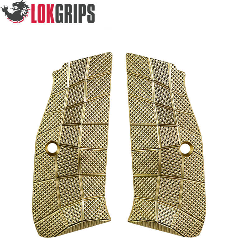 CZ 75B & SP-01, CZ TS 2, CZ Shadow 2 plaquettes de poignée Gridlok en laiton