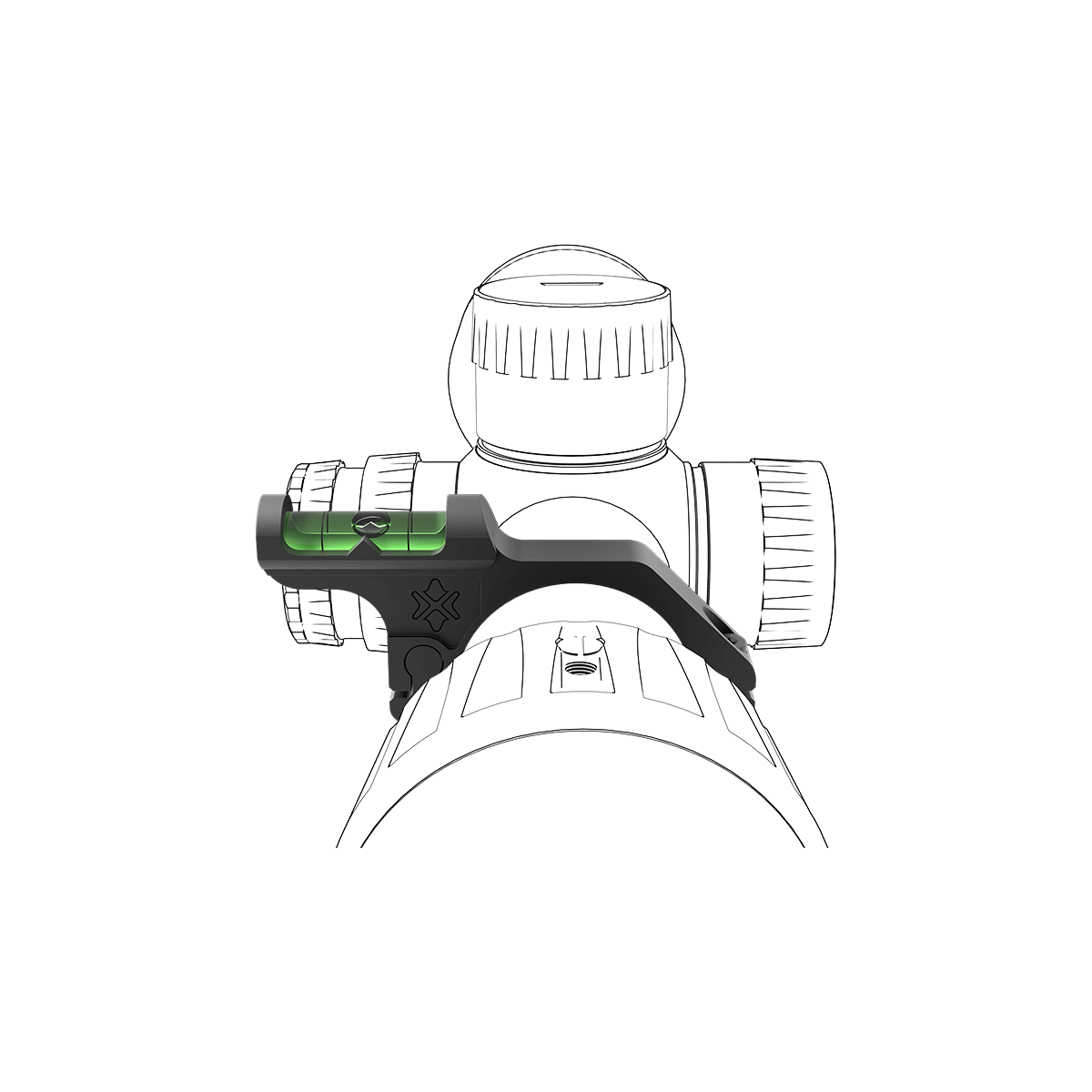 Niveau à bulle déporté 1 pouce [25,4 mm] pour lunette de fusil 