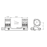 Montage de lunette 34 mm | base Picatinny QD Ergo 