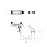 Niveau à bulle décalé 30 mm pour lunette de visée 