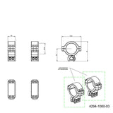 CZ 457 scope rings for dovetail | 30mm JK-N