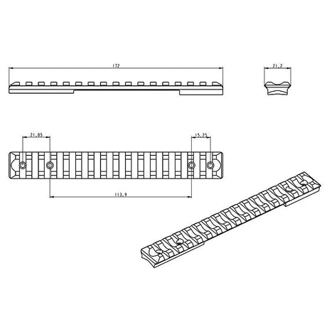 CZ 600 Picatinny rail | Long JK-N