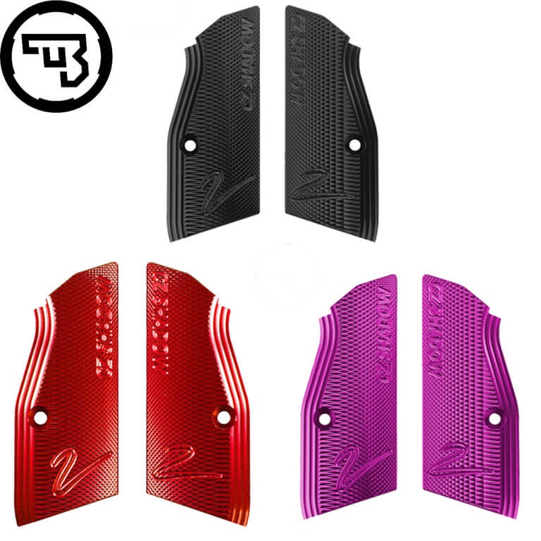 CZ Shadow 2, CZ TS 2, CZ 75B & SP-01 plaquettes de poignée CZ alu courtes